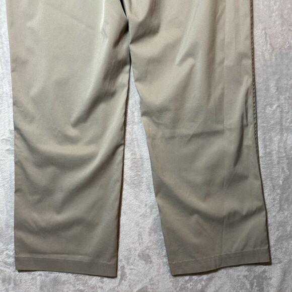 Nike Dri Fit Flat Front Chino Golf Pants Polyester Tan Khaki Men’s Size 34 - Picture 9 of 15
